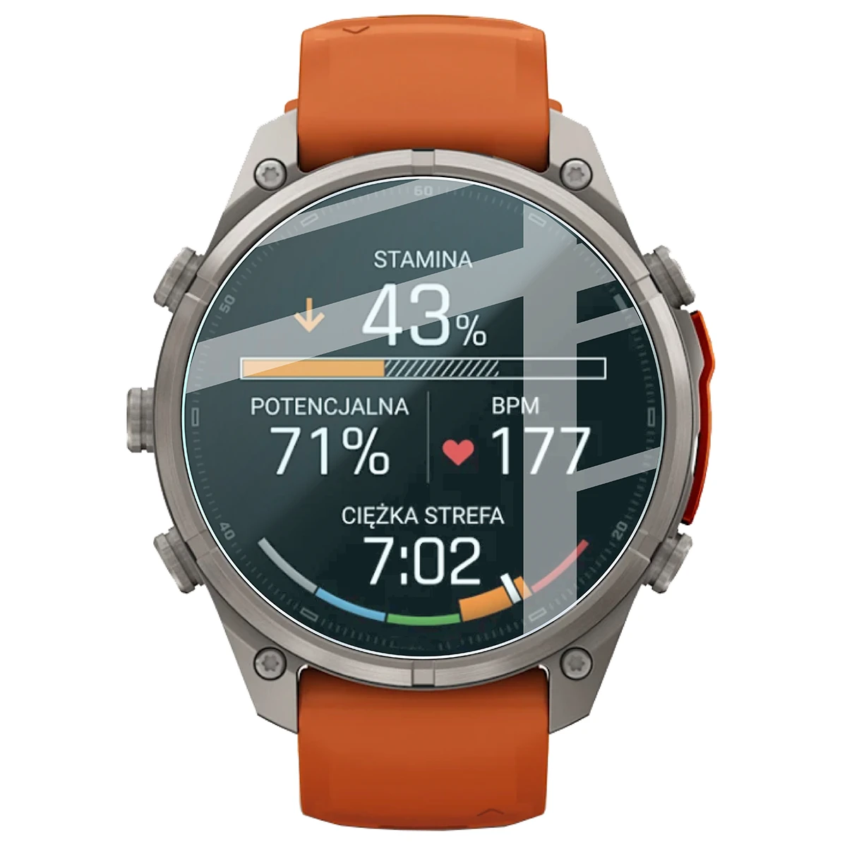 Wymiary szkła Bizon Watch Glass Clear do Garmin Fenix 9 Pro AMOLED (47 mm)