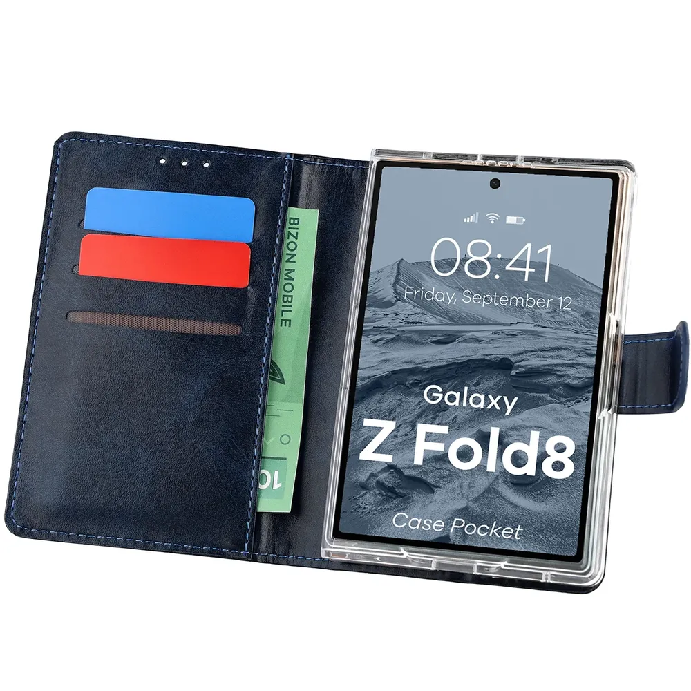 Etui z klapką z miejscem na karty Bizon Case Pocket do Galaxy Z Fold8