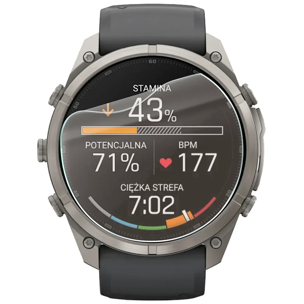 Smartwatch z nałożoną folią ochronną Bizon Watch Film Matte Duo do Garmin Fenix 9 Pro (51 mm)
