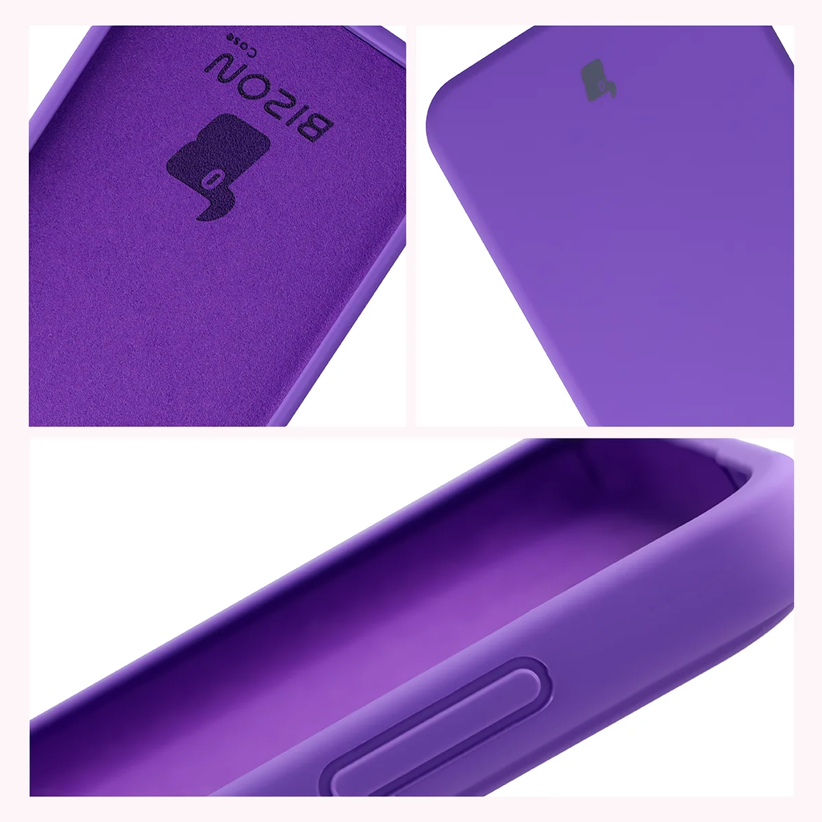 Konstrukcja etui Bizon Soft Case: zintegrowane osłony, podwyższone krawędzie i wyściółka z mikrofibry do Galaxy S26 FE