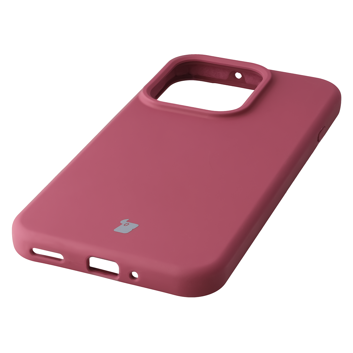Zbliżenie na precyzyjne wycięcia i możliwość ładowania indukcyjnego w etui Bizon Soft Case do OPPO Reno16 F, OPPO Reno16 FS