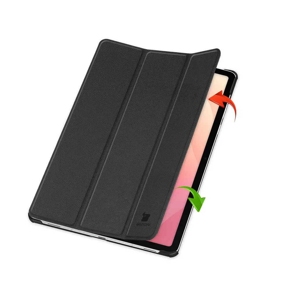 Etui z klapką Bizon Case Tab Croc od frontu do Galaxy Tab S12 Plus