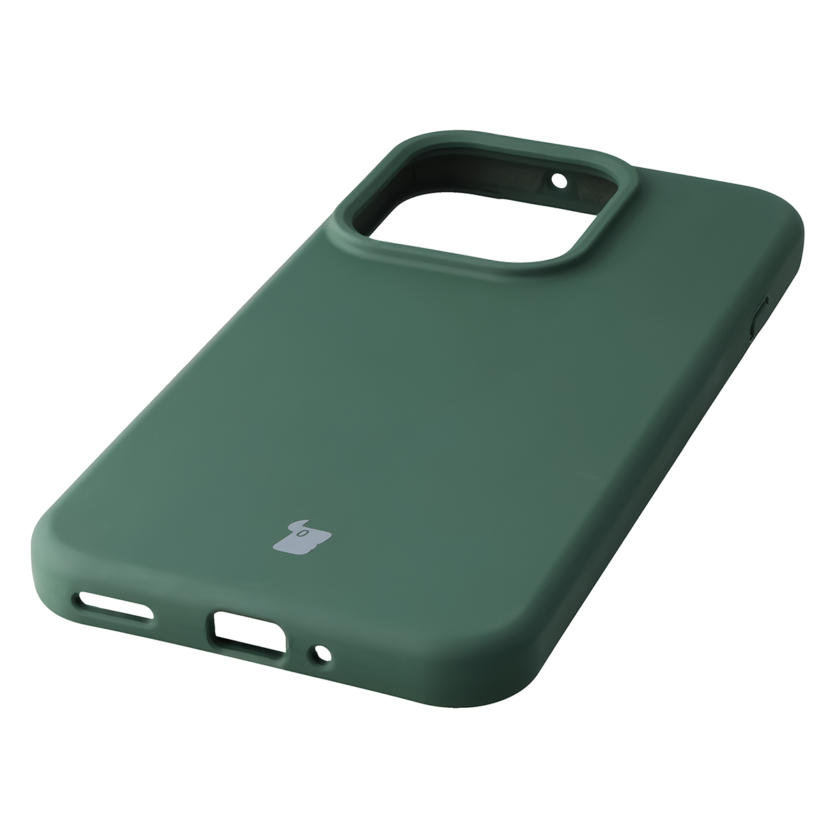 Zbliżenie na precyzyjne wycięcia i możliwość ładowania indukcyjnego w etui Bizon Soft Case do OPPO Reno16 F, OPPO Reno16 FS