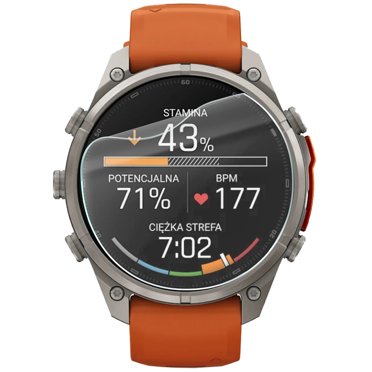 Folia hydrożelowa Bizon Watch Film HydroFlex do Garmin Fenix 9 Pro (47 mm) na zegarku