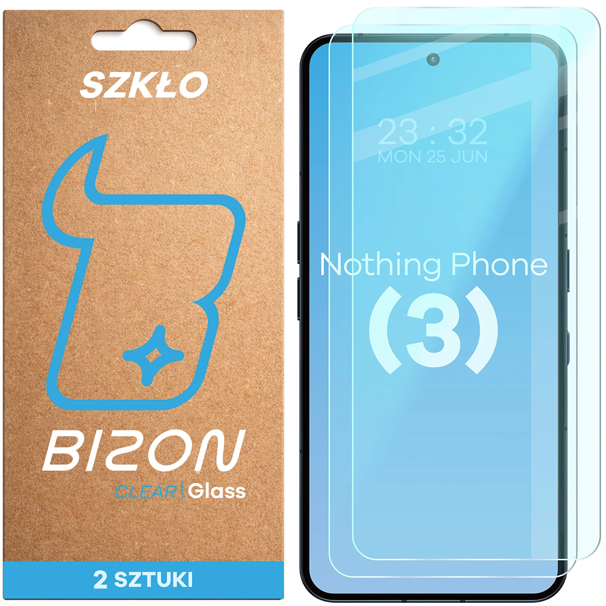 Szkło hartowane Bizon Glass Clear Duo do Nothing Phone (3)