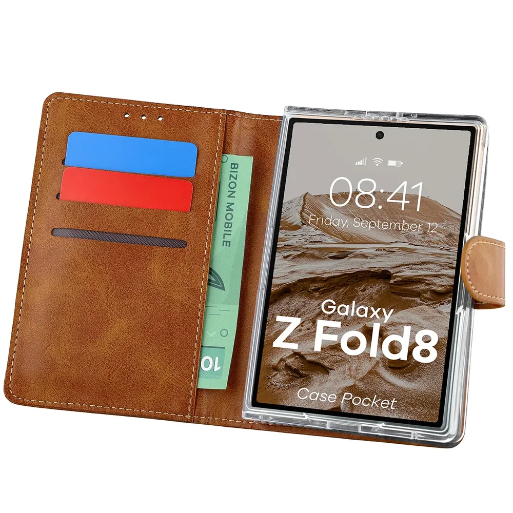 Etui z klapką z miejscem na karty Bizon Case Pocket do Galaxy Z Fold8