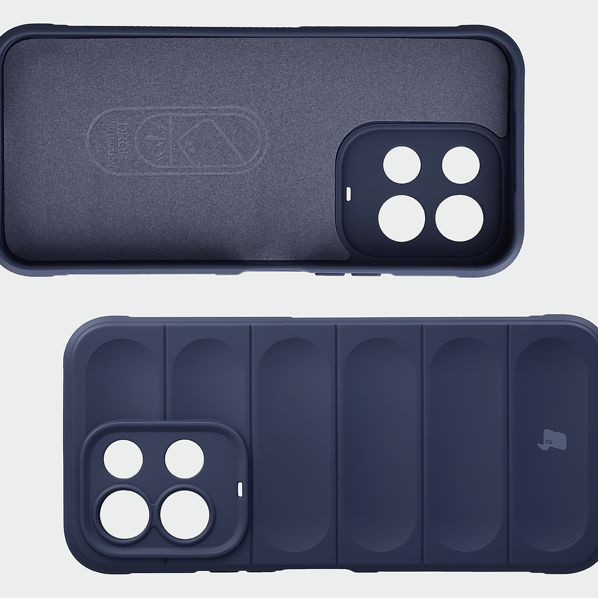 Wyściółka z mikrofibry, wyżłobienia na pleckach i wzmocnione narożniki w etui Bizon Case Tur do Xiaomi Redmi 17 5G / 4G