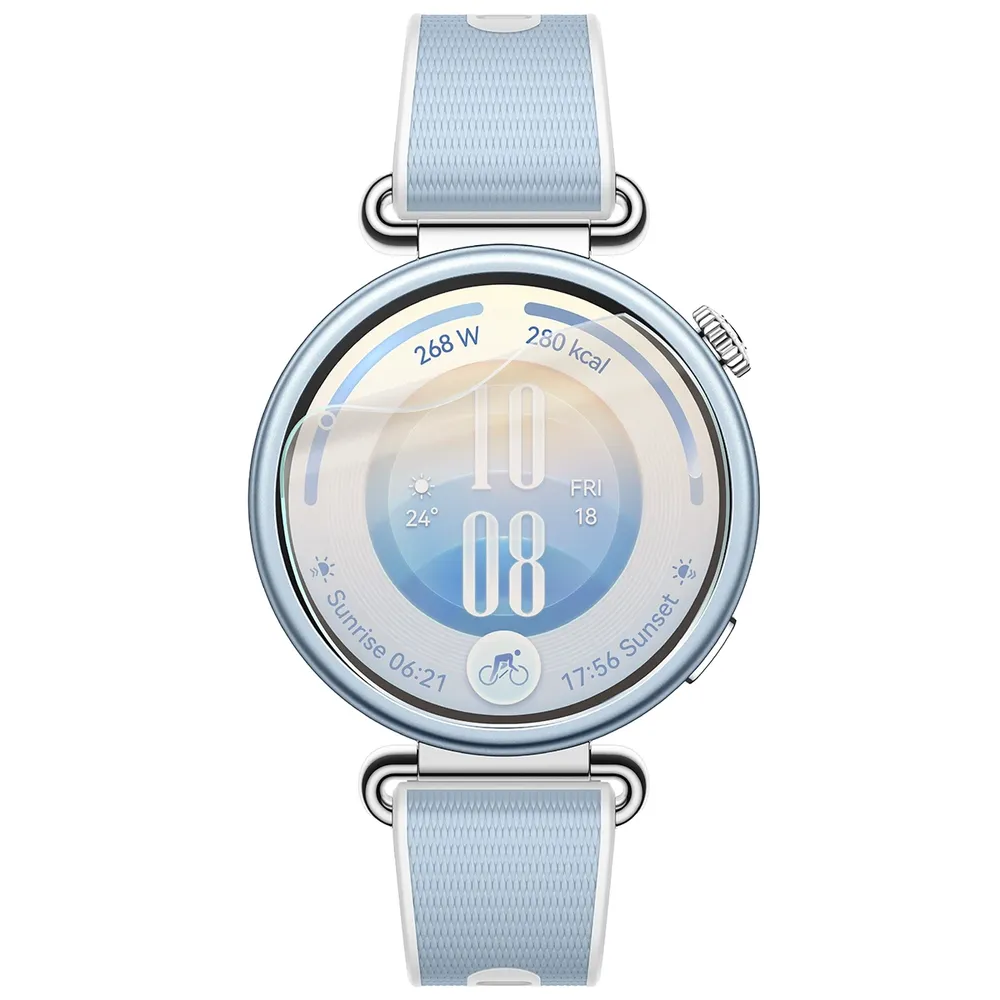 Smartwatch z nałożoną folią ochronną Bizon Watch Film Matte Duo do Huawei Watch GT 7 41 mm