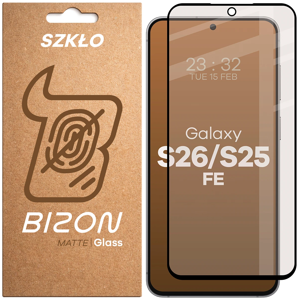 Szkło matowe na ekran Bizon Glass Matte do Galaxy S25 FE, Galaxy S26 FE, 1 sztuka