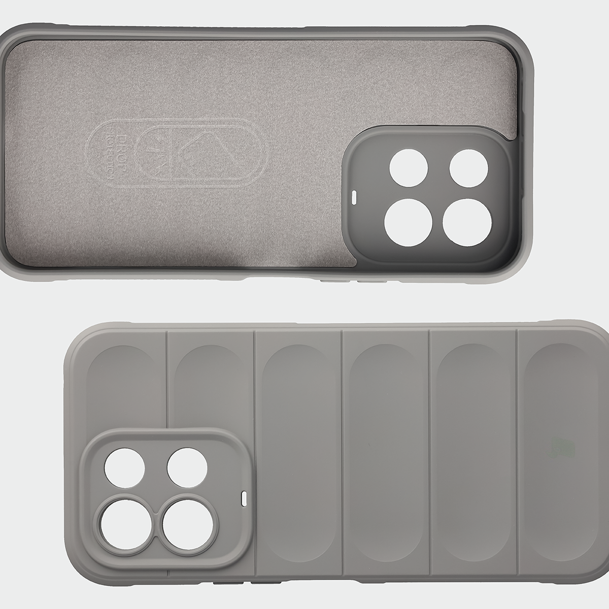 Wyściółka z mikrofibry, wyżłobienia na pleckach i wzmocnione narożniki w etui Bizon Case Tur do Xiaomi Redmi 17 5G / 4G