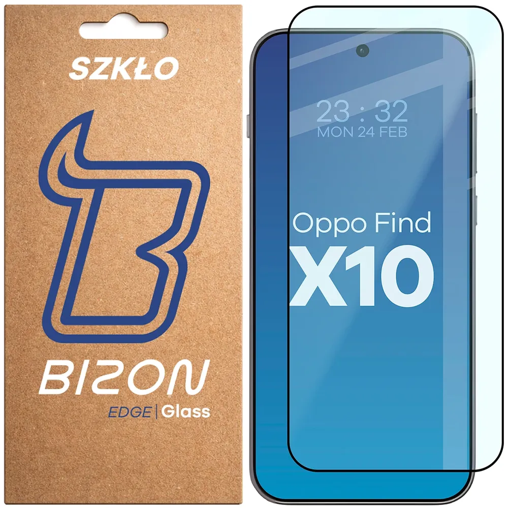 Szkło hartowane na cały ekran Bizon Glass Edge dla OPPO Find X10