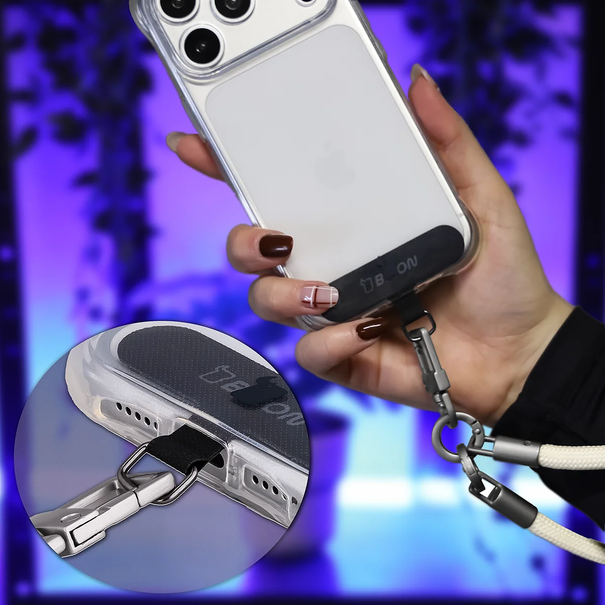 Mocowanie smyczy Bizon Accessories ReLoop do telefonu
