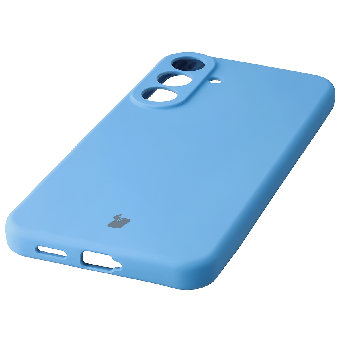 Zbliżenie na precyzyjne wycięcia i możliwość ładowania indukcyjnego w etui Bizon Soft Case do Galaxy S26 FE
