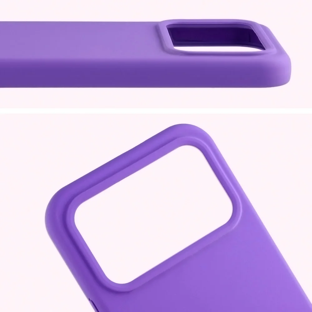 Zbliżenie na wycięcie na obiektywy w etui Bizon Soft Case do Xiaomi POCO F9 Pro