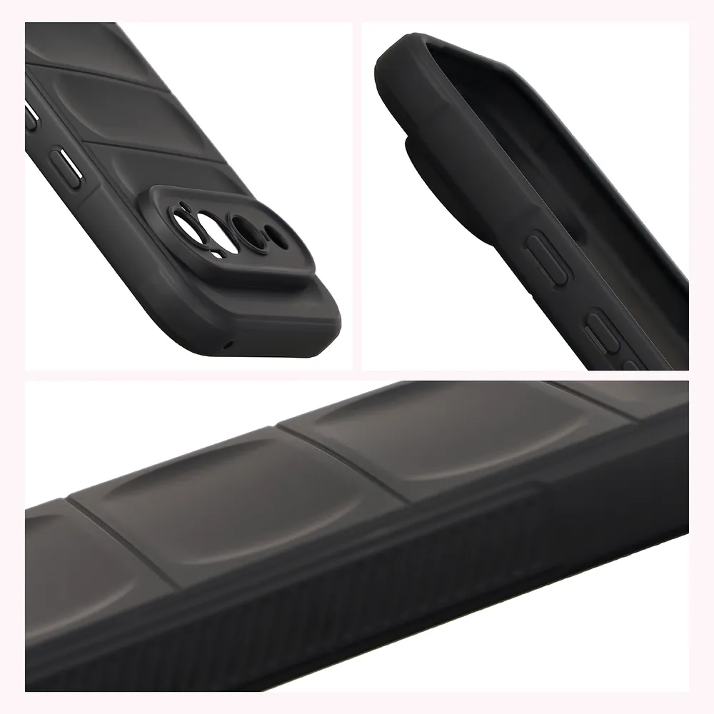 Teksturowane boki i podwyższone krawędzie ekranu i aparatu w etui Bizon Case Tur do Google Pixel 11 Pro XL