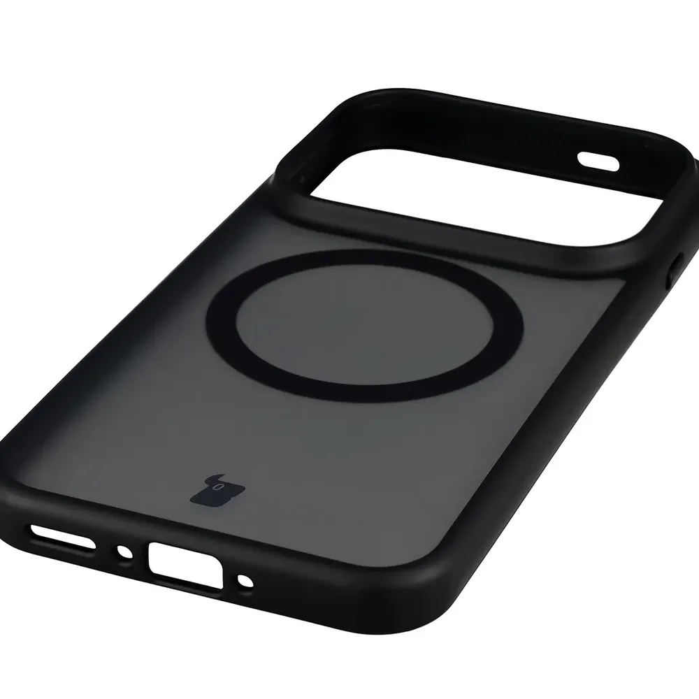 Zintegrowane przyciski, wycięcia i hybrydowy materiał w etui Bizon Case MatteO do OPPO Find X10 Pro Max