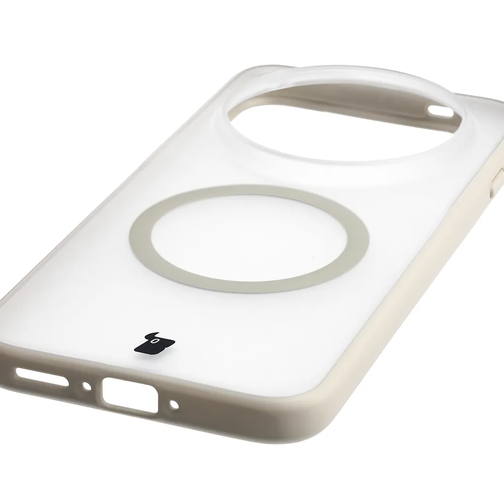 Zintegrowane przyciski, wycięcia i hybrydowy materiał w etui Bizon Case MatteO do Vivo X500 Pro Max
