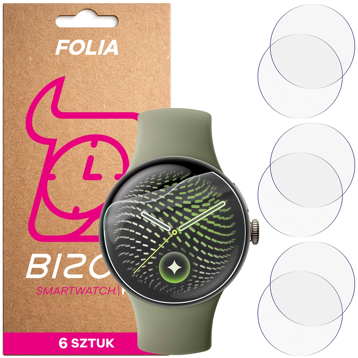 Folia hydrożelowa Bizon Watch Film HydroFlex dla Google Pixel Watch 5 (41mm)