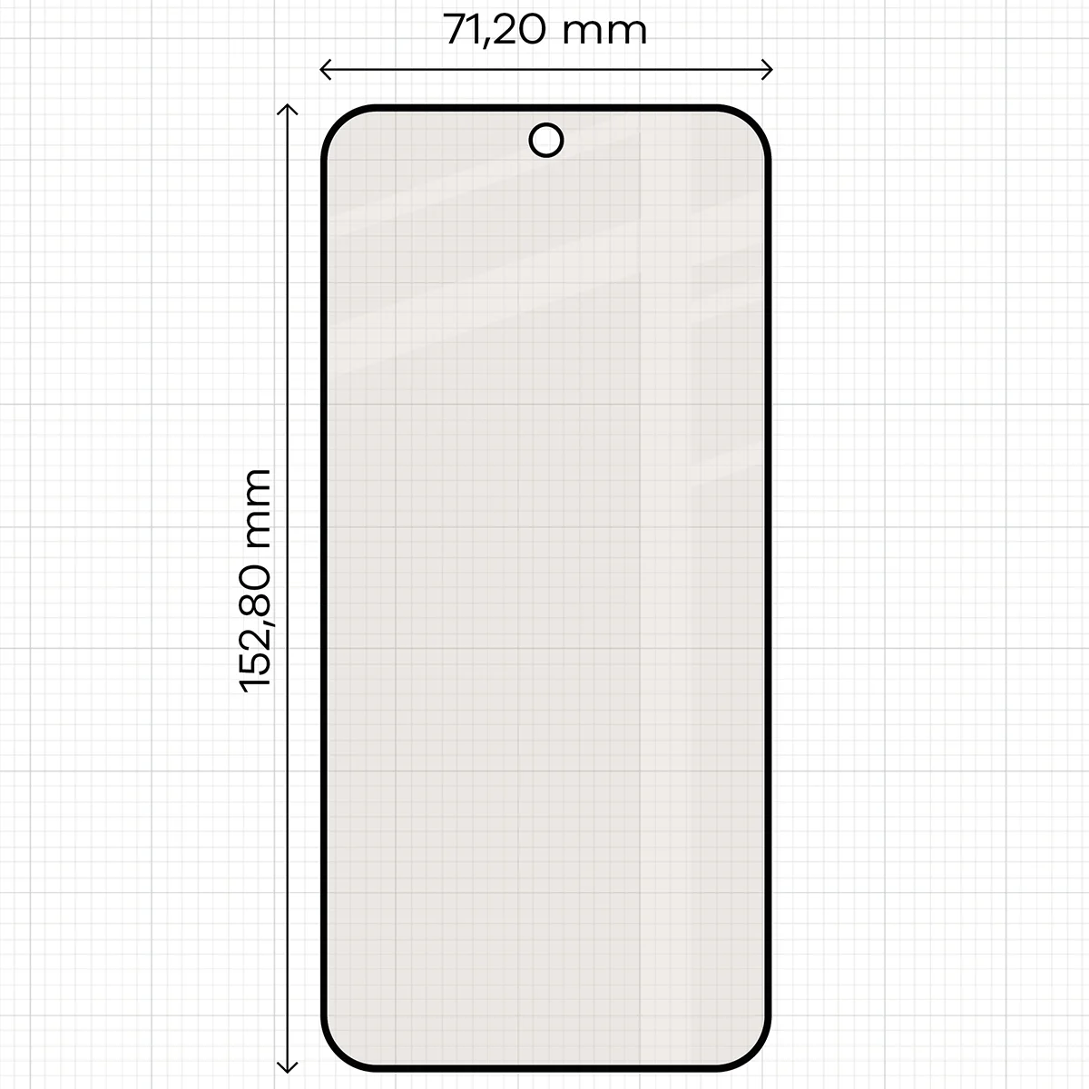 Miarka z wymiarami szkła matowego Bizon Glass Matte do Xiaomi POCO F9 Pro
