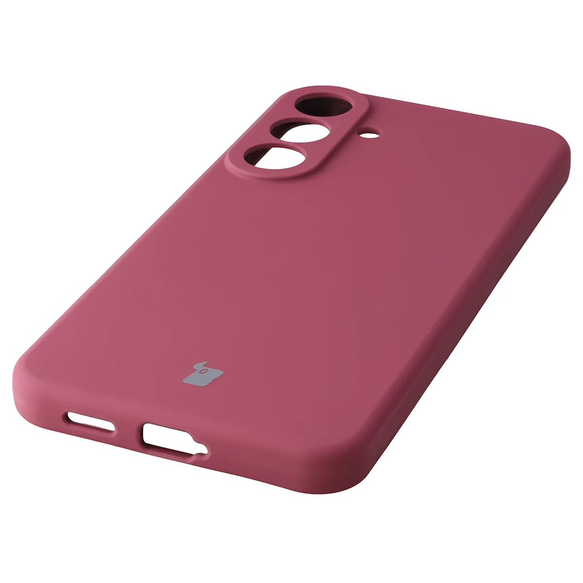 Zbliżenie na precyzyjne wycięcia i możliwość ładowania indukcyjnego w etui Bizon Soft Case do Galaxy S26 FE