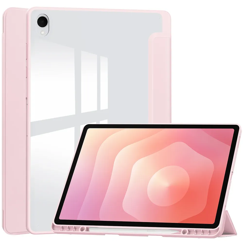 Dedykowany slot na rysik w etui Bizon Tab Case Clear Matt do Galaxy Tab S12 Plus
