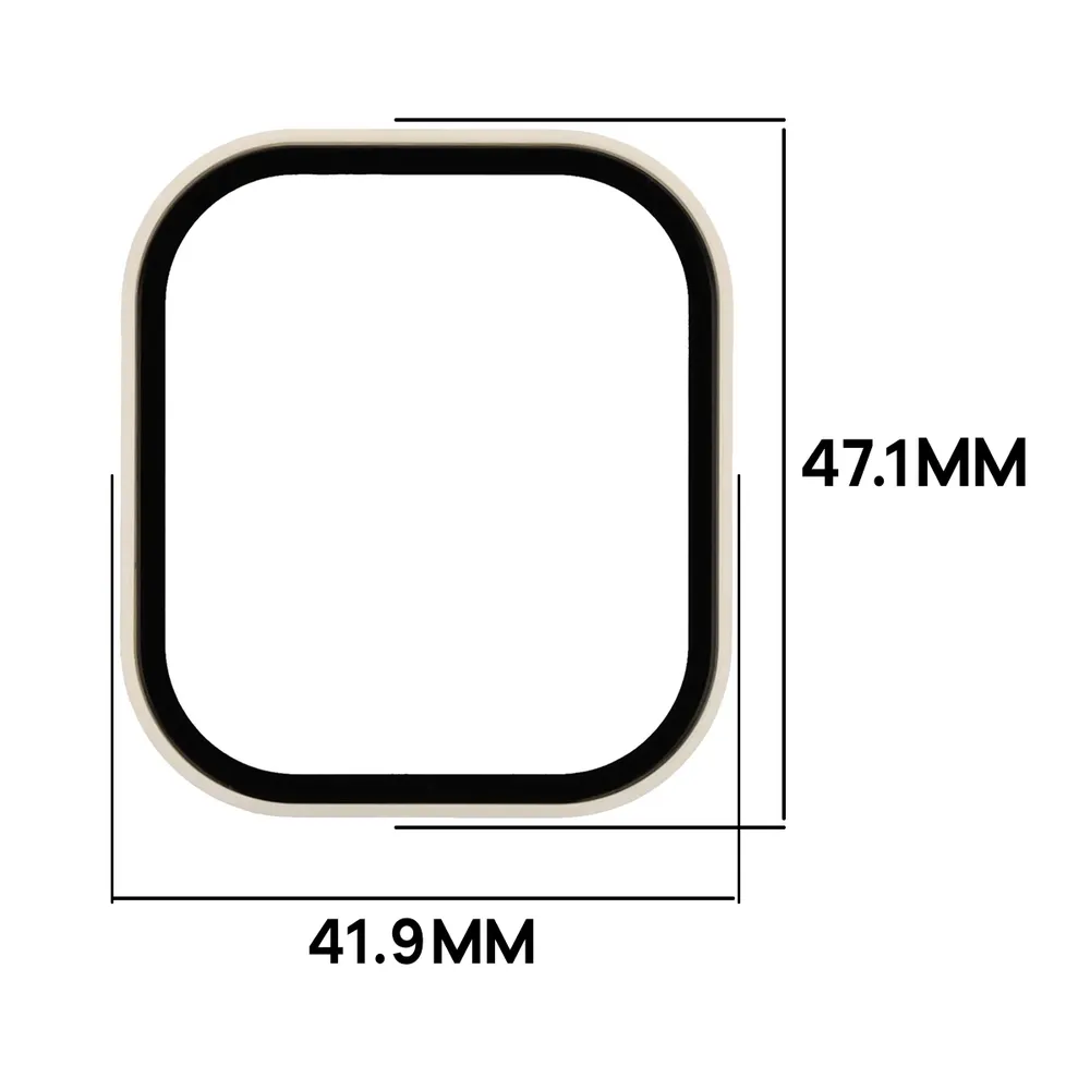 Wymiary etui Bizon Case Watch Adamo do Xiaomi Redmi Watch 6 Active