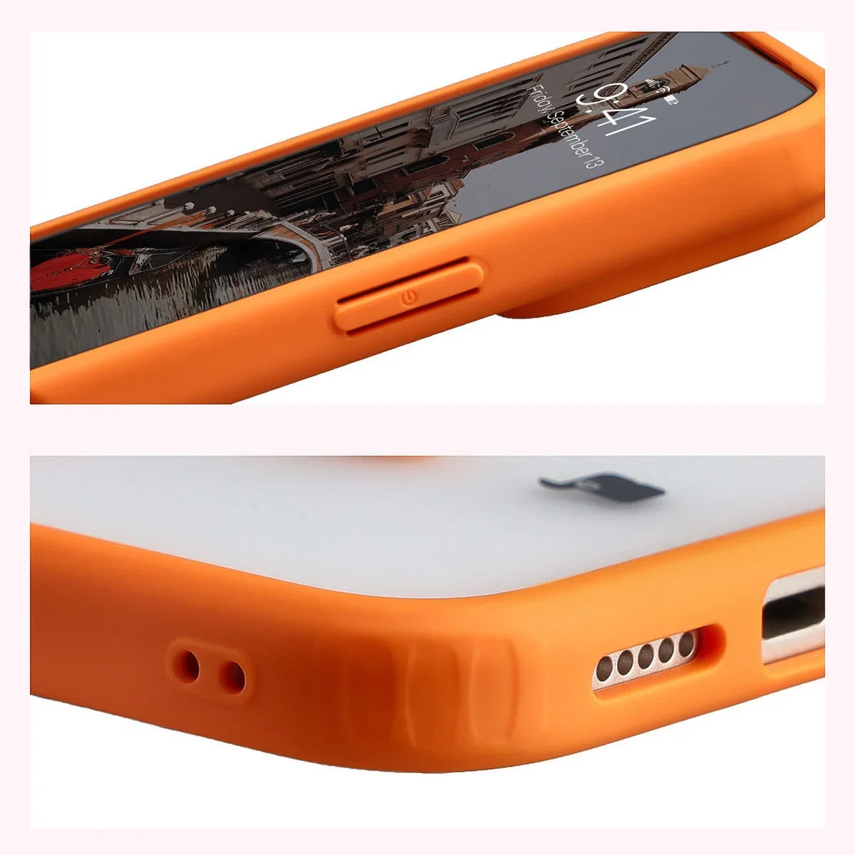 Wzmocnione narożniki i podwyższone ranty ekranu w etui Bizon Case MatteO do iPhone 18 Pro Max / 17 Pro Max