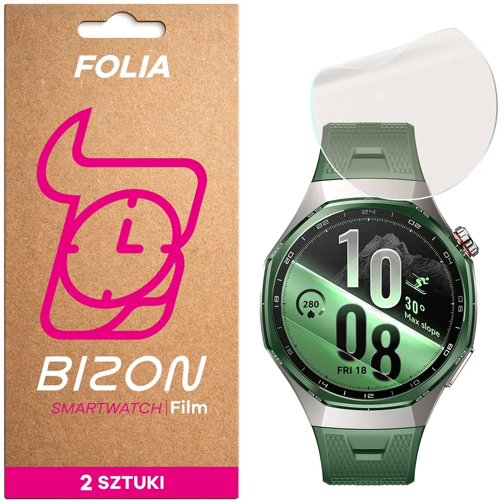 Folia matowa na ekran Bizon Watch Film Matte Duo do Huawei Watch GT 7 Pro 46 mm, 2 sztuki