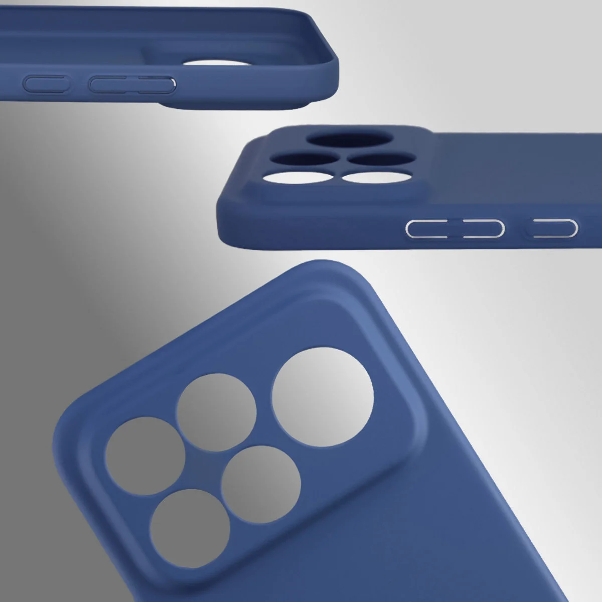 Dedykowane wycięcia i podwyższone krawędzie aparatu i ekranu w etui Bizon Case Łupka do Xiaomi POCO F9 Ultra