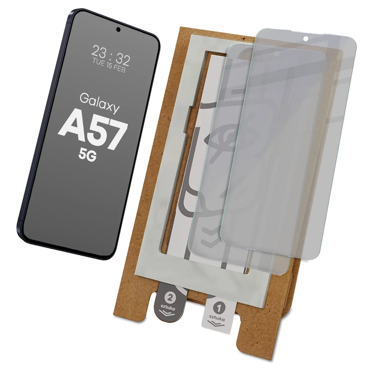 Aplikator Bizon Eplikator Hybrid Shadow do łatwej aplikacji ochrony ekranu dla Galaxy A57 5G