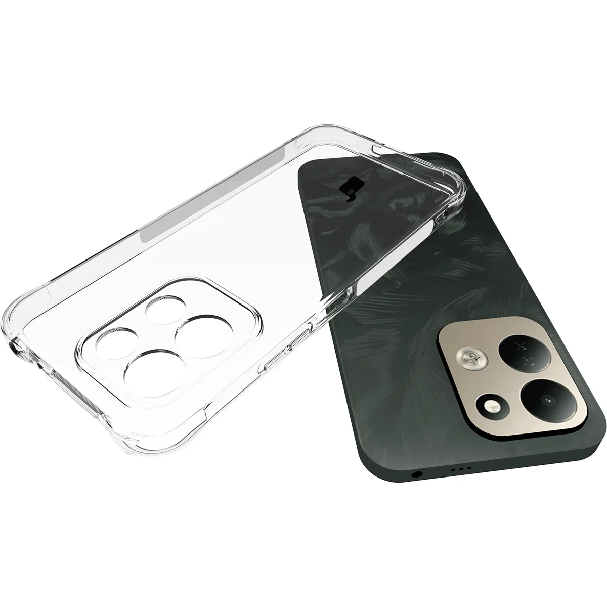 Dedykowane wycięcia i podwyższone krawędzie aparatu w etui Bizon Case Salpa do Xiaomi Redmi 17 5G / 4G