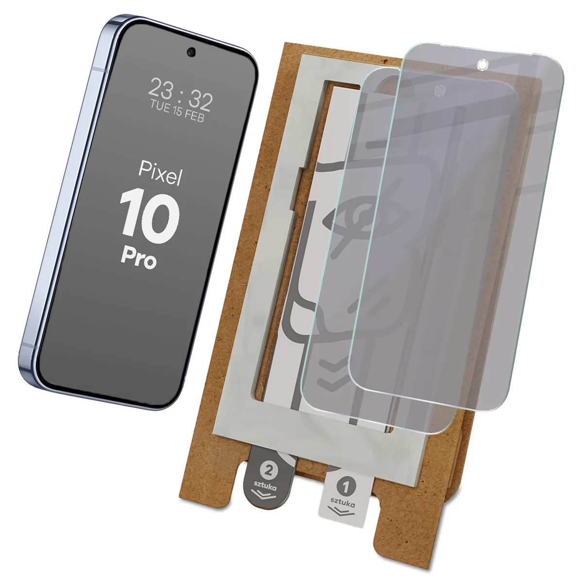 Aplikator Bizon Eplikator Hybrid Shadow do łatwej aplikacji ochrony ekranu dla Google Pixel 10 Pro
