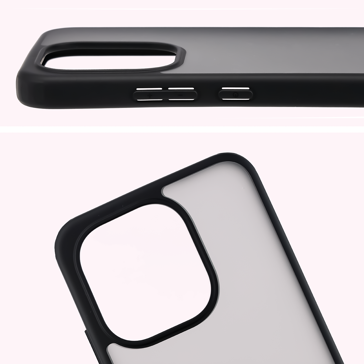 Pełne wycięcie i podwyższone krawędzie aparatu w etui Bizon Case Angelo do Xiaomi Redmi Note 17 5G