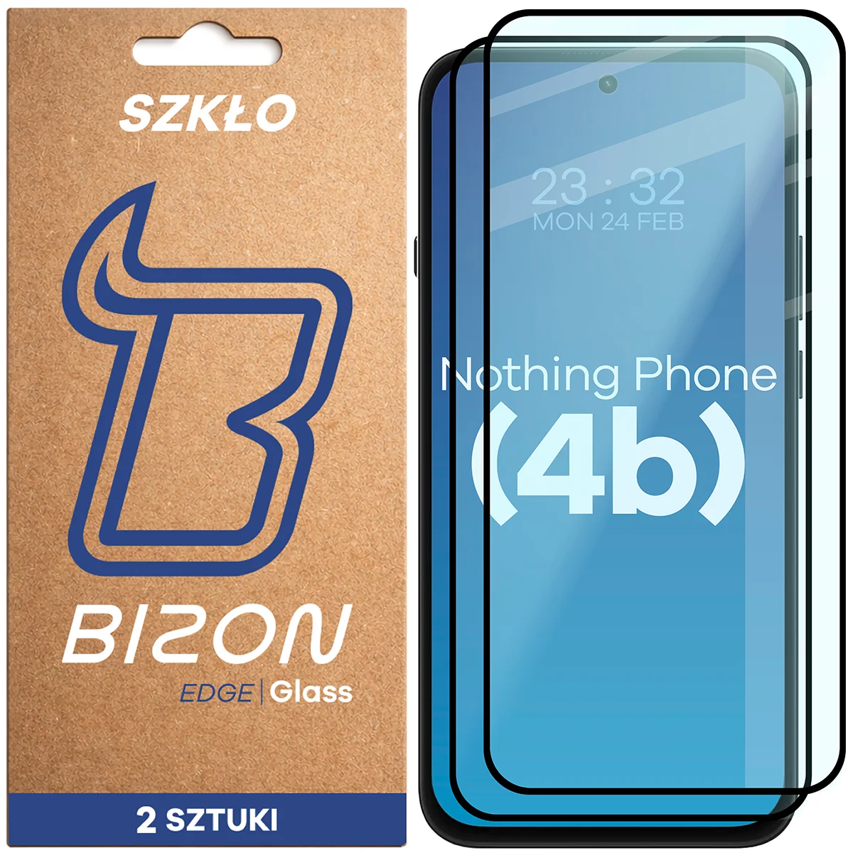 Szkło hartowane na cały ekran Bizon Glass Edge Duo dla Nothing Phone (4b)