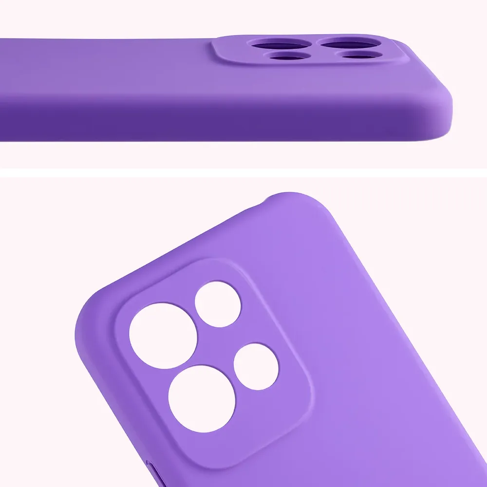 Zbliżenie na wycięcia na obiektywy w etui Bizon Soft Case do Xiaomi Redmi 17 5G / 4G