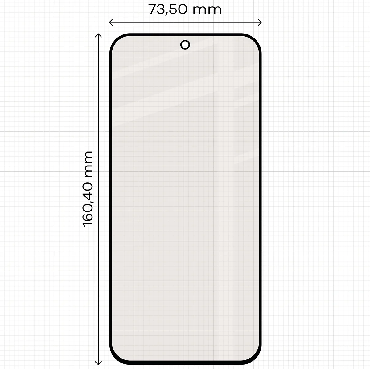 Miarka z wymiarami szkła matowego Bizon Glass Matte Duo do Xiaomi POCO F9 Ultra