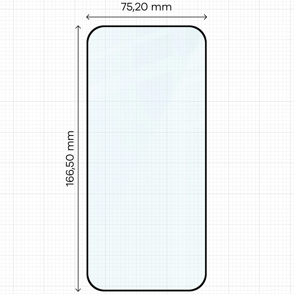 Wymiary szkła Bizon Glass Edge do Xiaomi Redmi 17 5G / 4G
