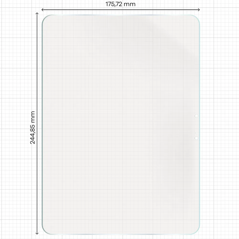 Wymiary folii na miarce dla Apple iPad Air 11 M4 2026