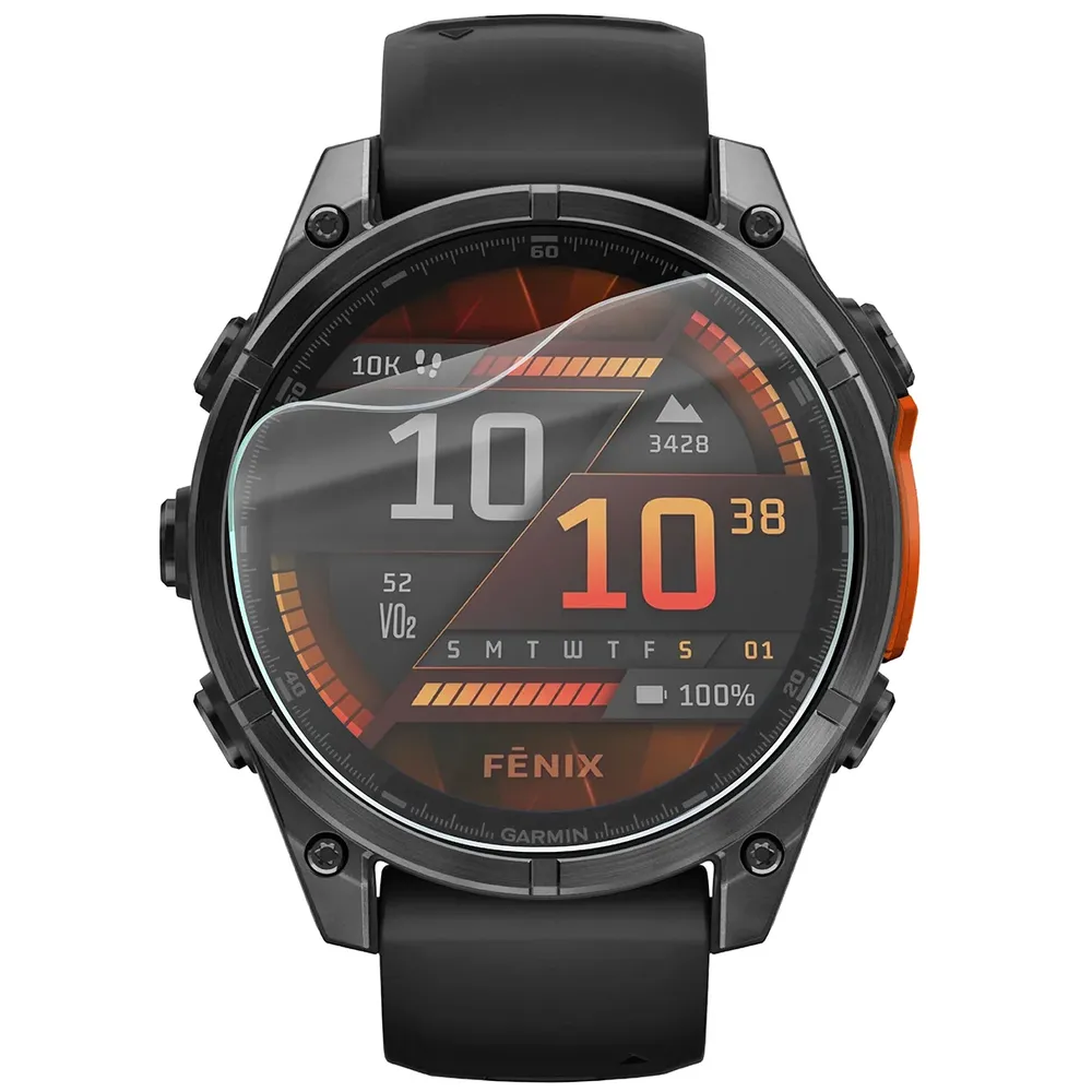 Folia hydrożelowa Bizon Watch Film HydroFlex do Garmin Fenix 8 AMOLED (47 mm) na zegarku