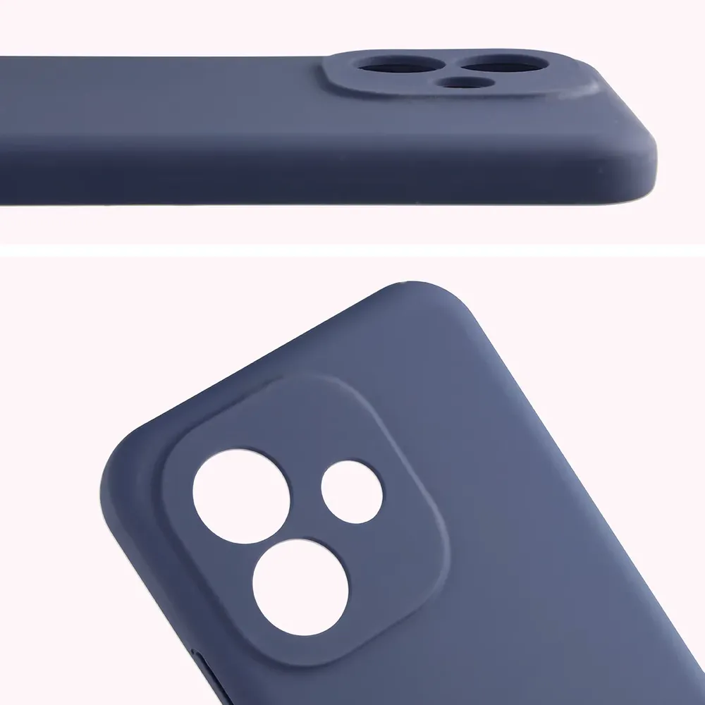 Zbliżenie na wycięcia na obiektywy w etui Bizon Soft Case do Xiaomi Redmi Note 17 4G/5G