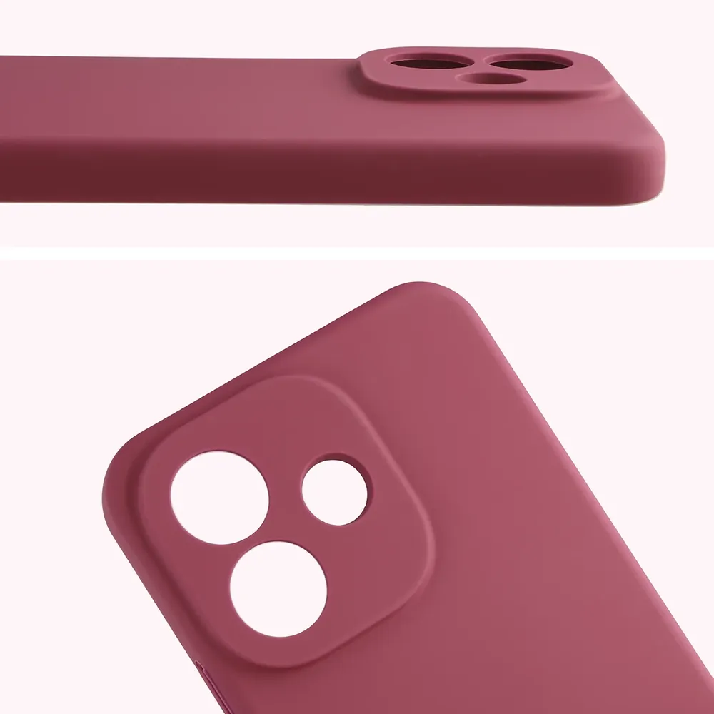 Zbliżenie na wycięcia na obiektywy w etui Bizon Soft Case do Xiaomi Redmi Note 17 Pro 5G