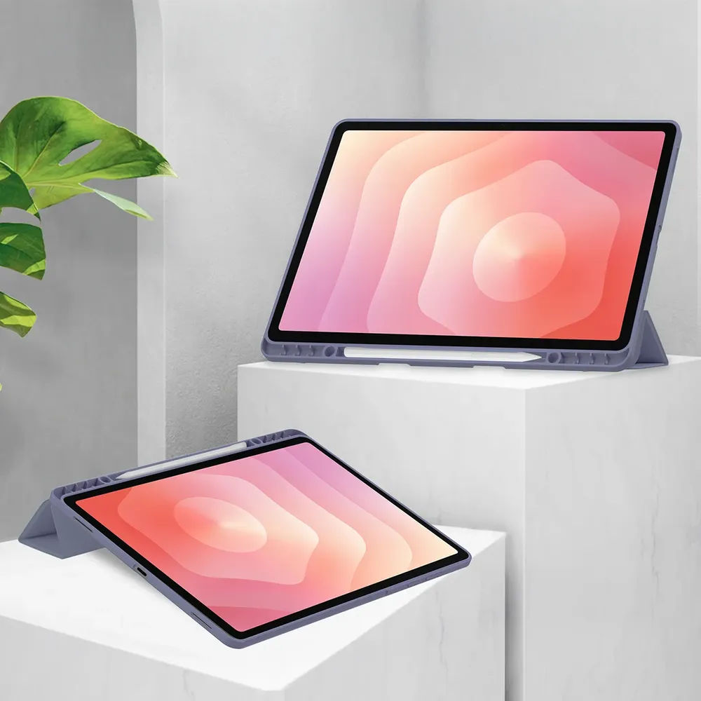 Funkcja podstawki w etui Bizon Tab Case Clear Matt do Galaxy Tab S12 Plus
