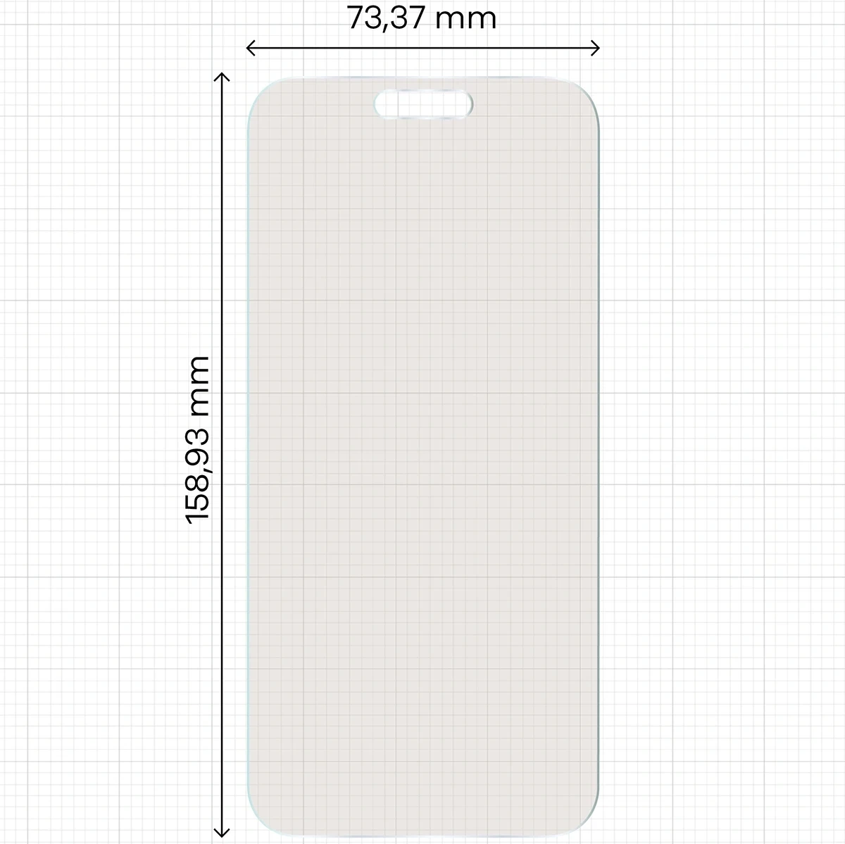 Wymiary szkła na miarce dla iPhone 17 Pro Max