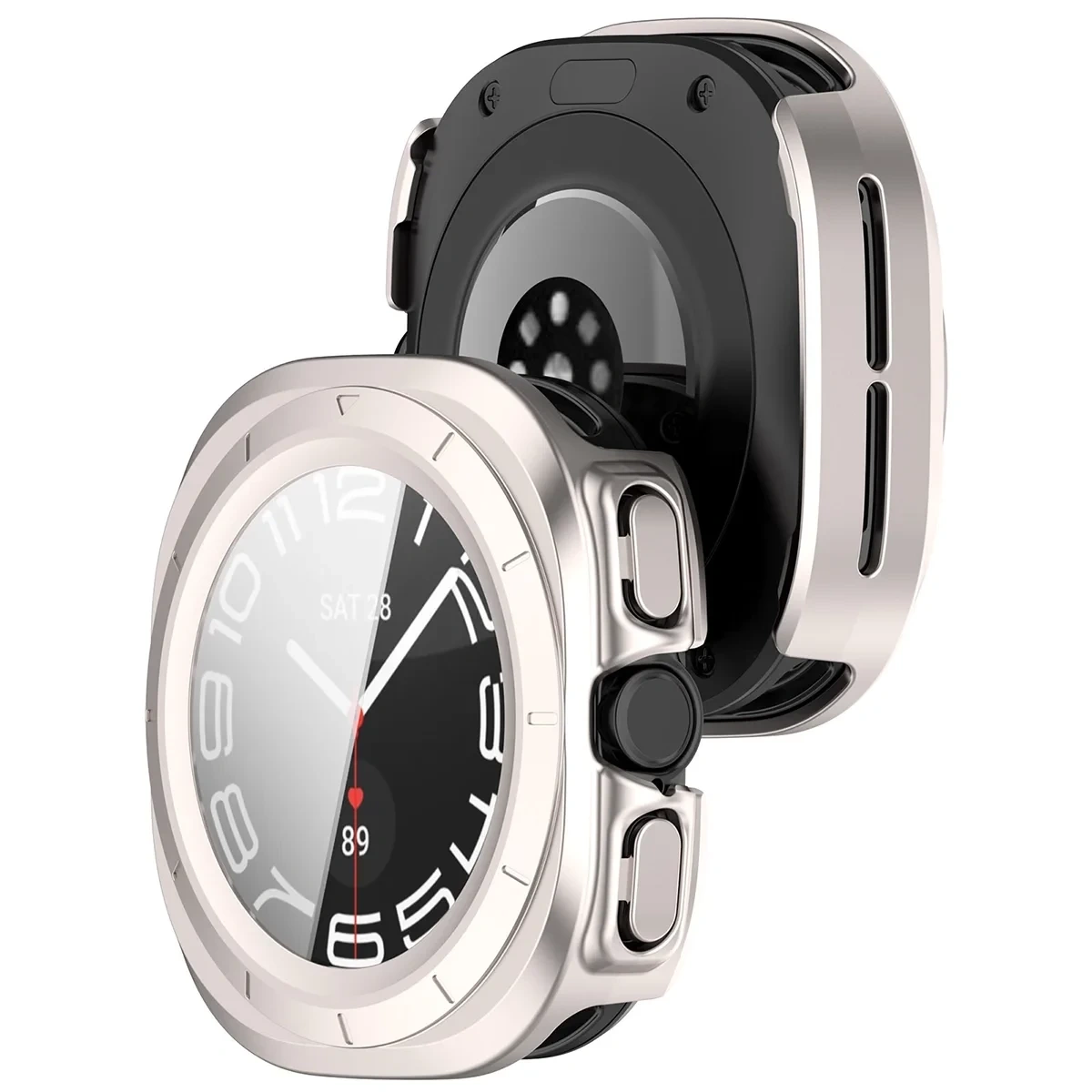 Etui z wbudowanym szkłem Bizon Case Watch Adamo do Galaxy Watch Ultra 2 47mm (2026)