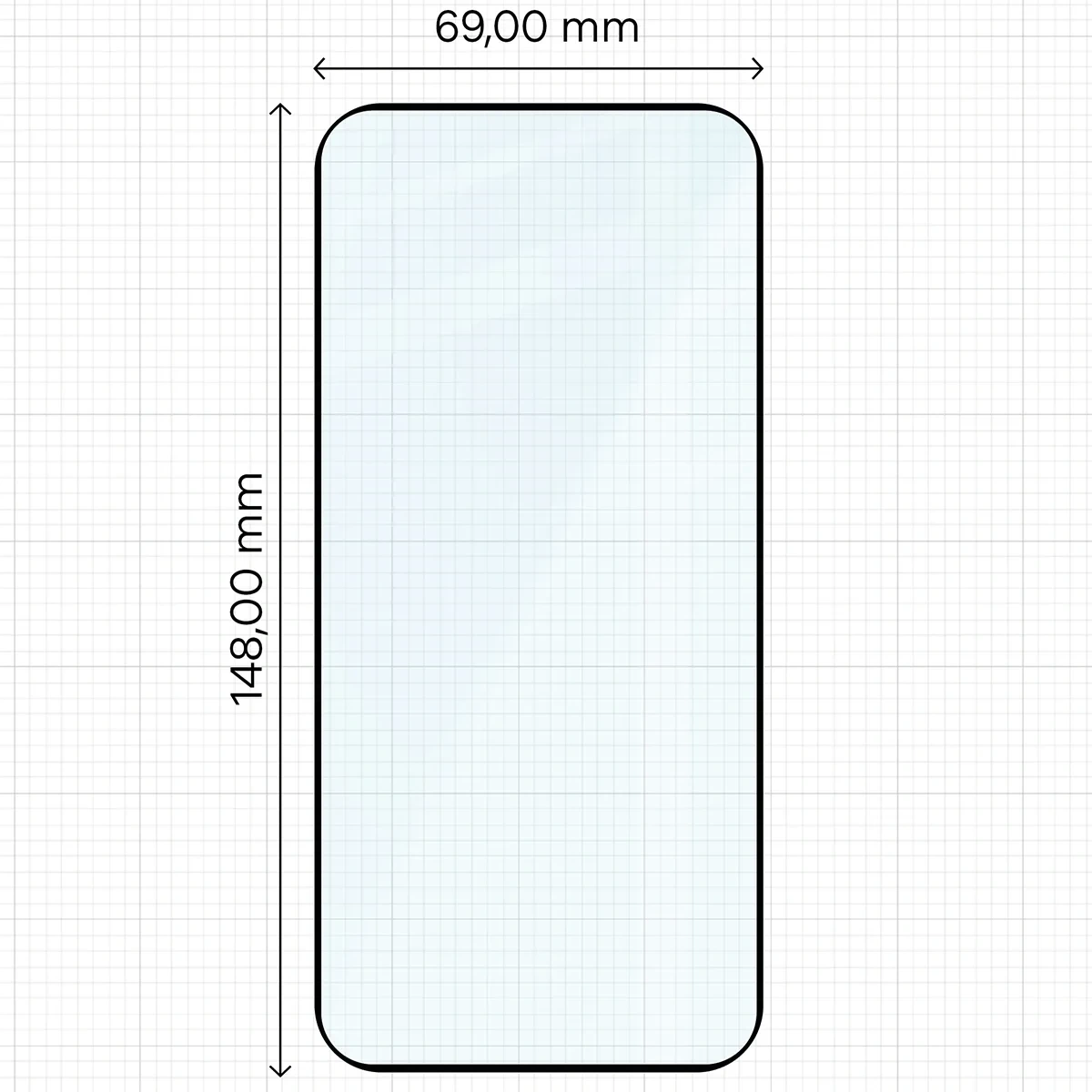 Wymiary szkła Bizon Glass Edge do OPPO Reno16 / Pro