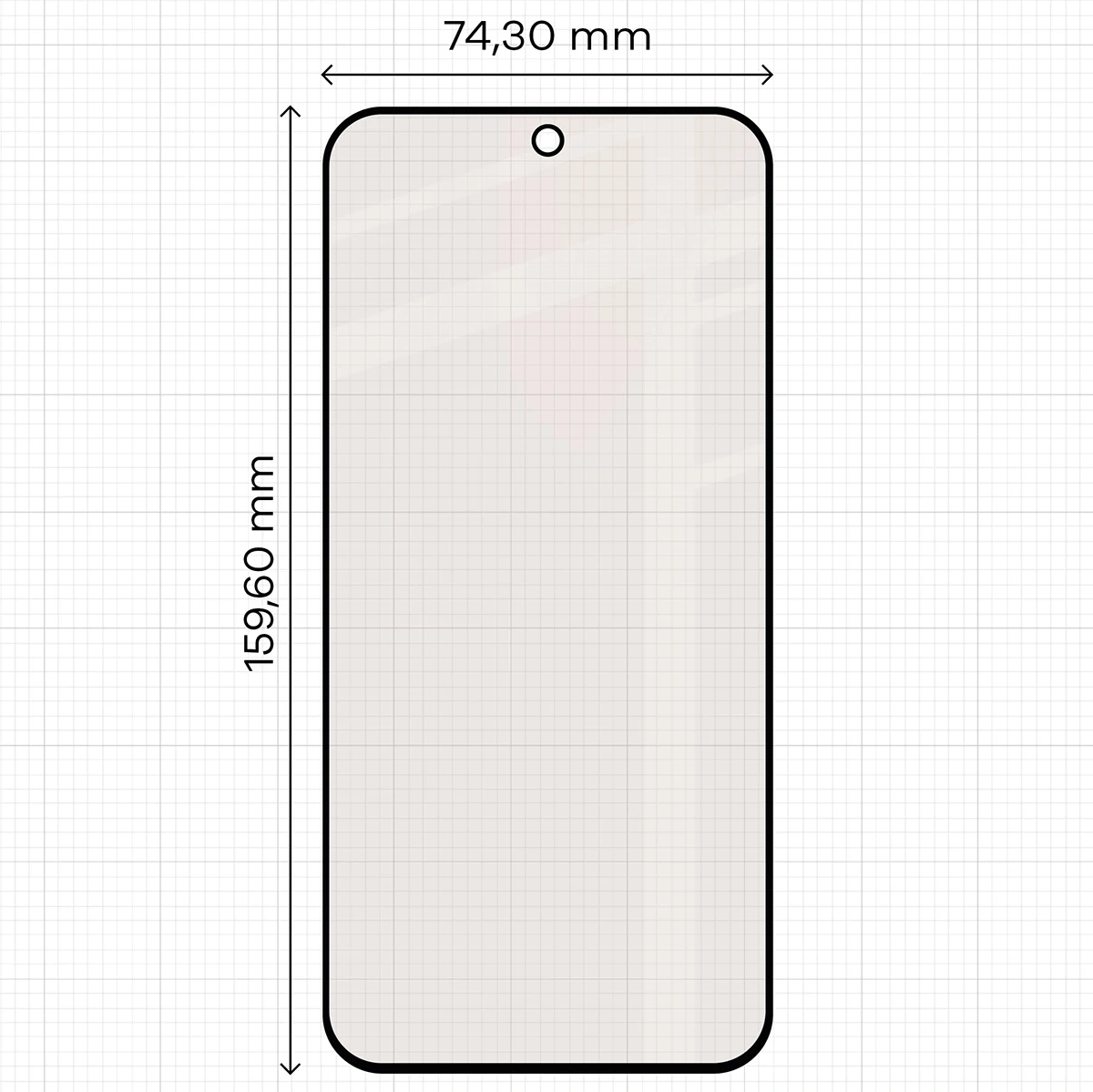 Miarka z wymiarami szkła matowego Bizon Glass Matte Duo do Xiaomi 17T Pro