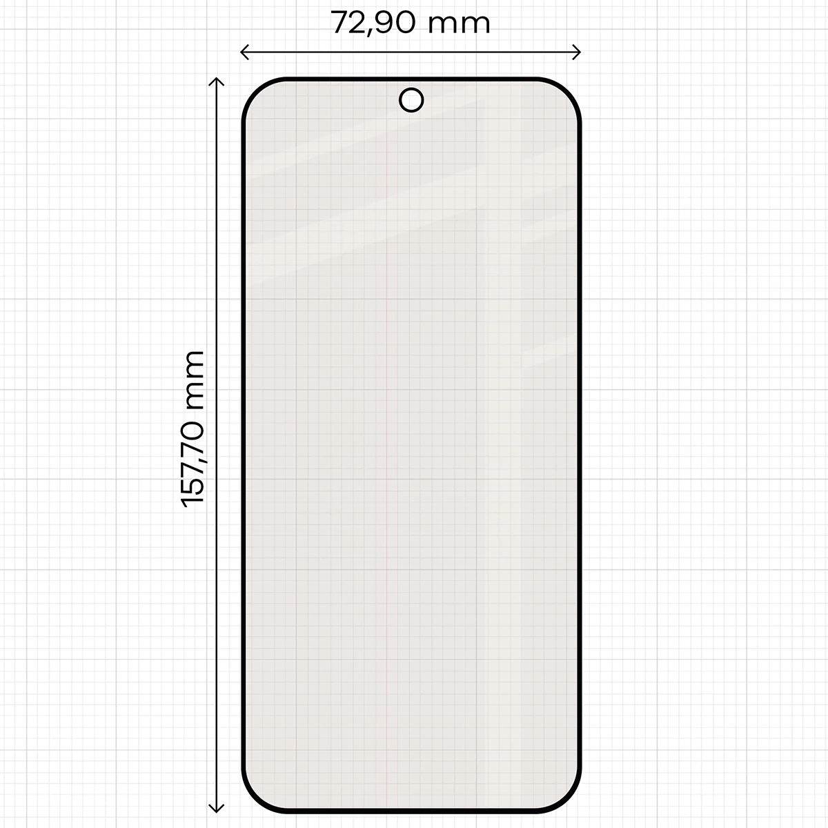 Miarka z wymiarami szkła matowego Bizon Glass Matte Duo do OnePlus Nord 6