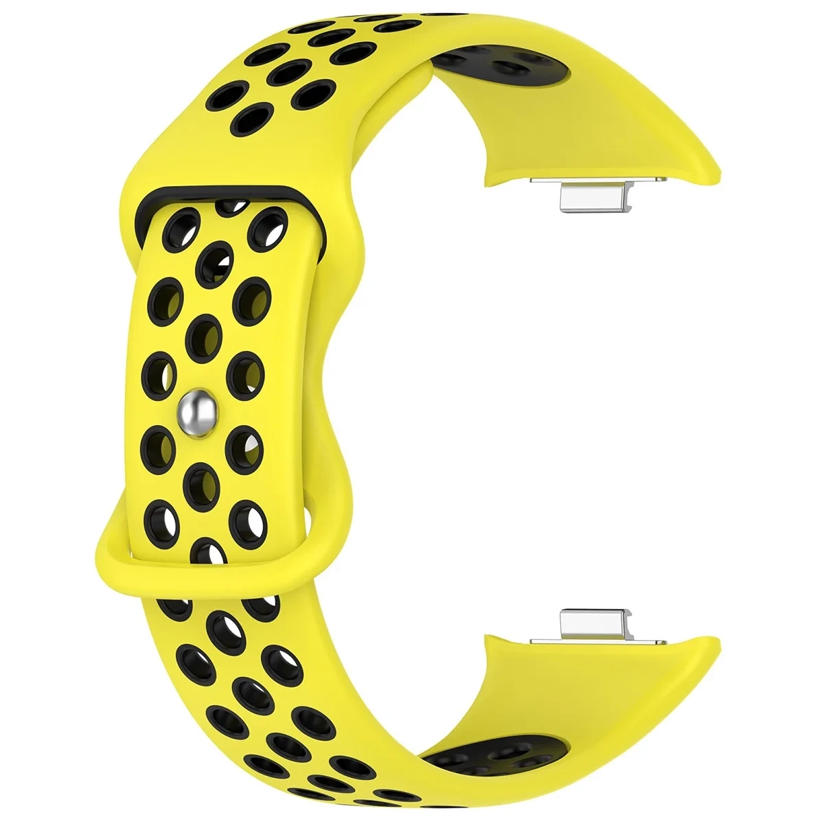 Pasek Bizon Strap Watch Octo do Xiaomi Redmi Watch 6 / 5 / 4, Xiaomi Smart Band 9 Pro / 10 Pro / 8 Pro, Yellow-Black (żółto-czarny)