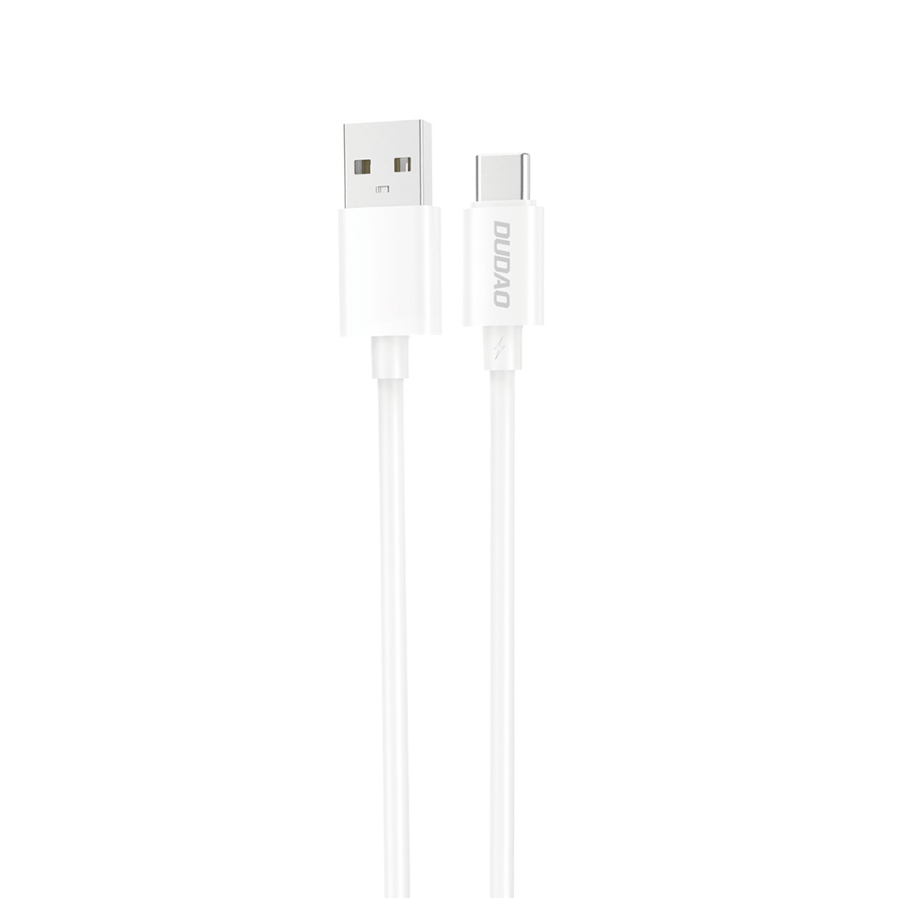 Kabel Dudao L4ST ze złączami USB-A / USB-C o natężeniu 5 A i długości 1 m na białym tle