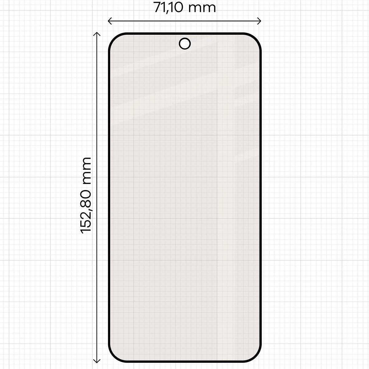 Miarka z wymiarami szkła matowego Bizon Glass Matte Duo do Xiaomi 17T